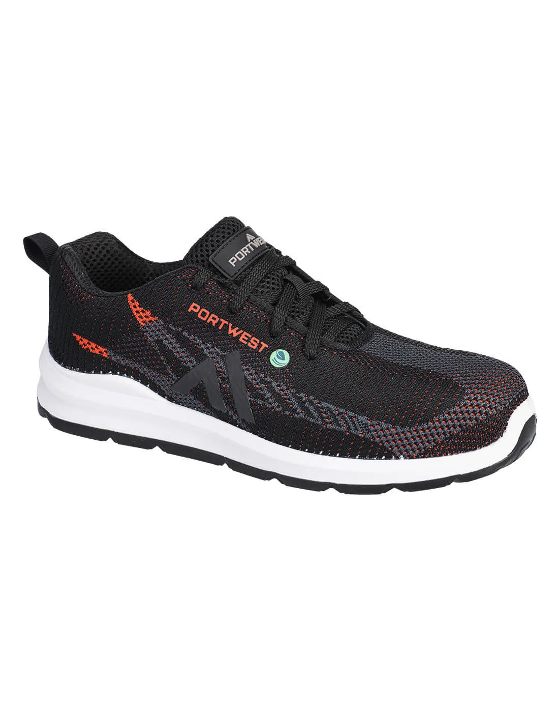 basket eco fly composite s1ps sr fo - taille 42 - noir/rouge - portwest