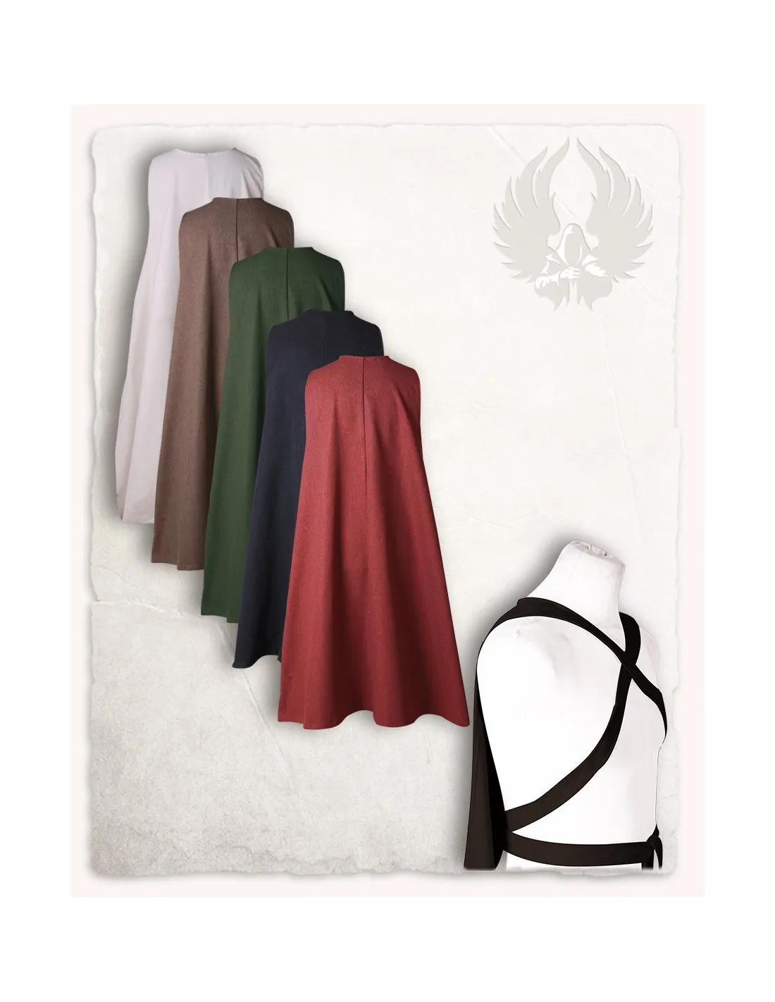 Blason modèle George, couleur marron ⚔️ Boutique Épées