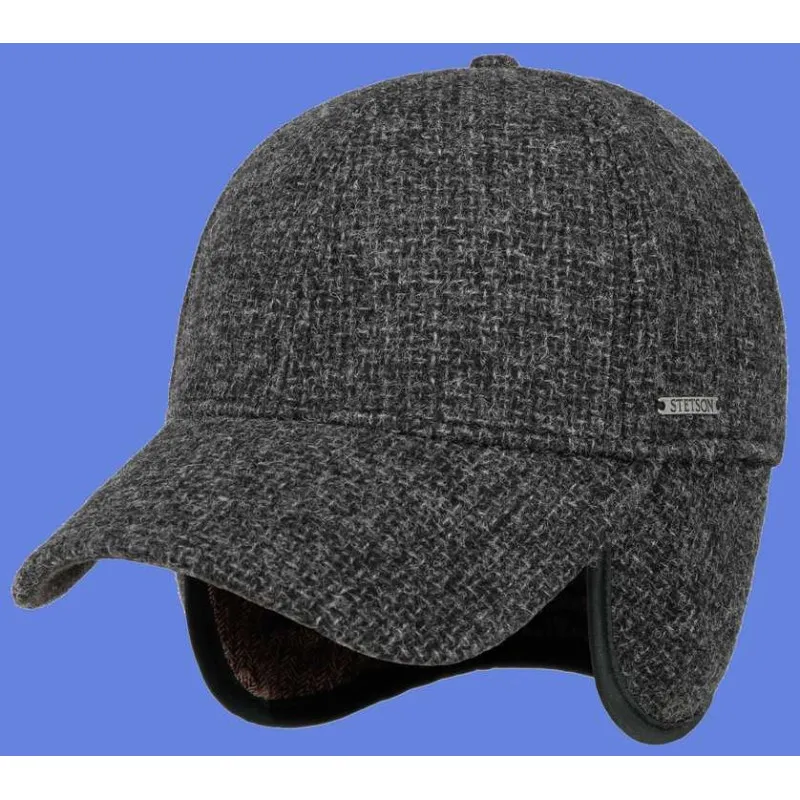 Casquette Stetson type baseball en laine avec protège oreilles | Mixte