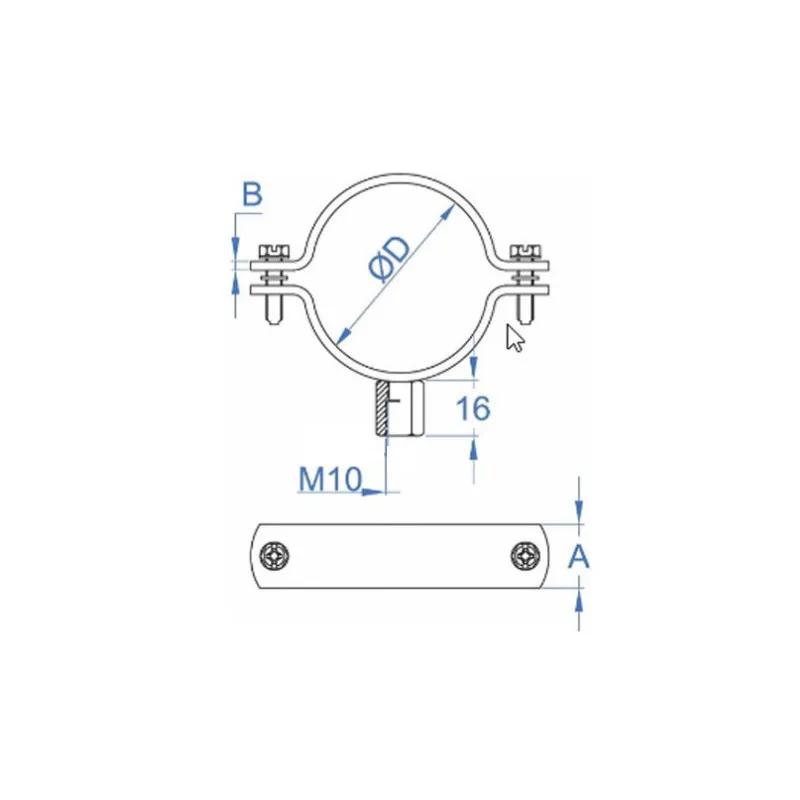 COLLIER RENFORCE 68 - 72 mm