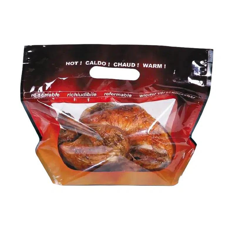 Sac poulet avec fermeture en zip 31 x 25 + 15 cm par 500