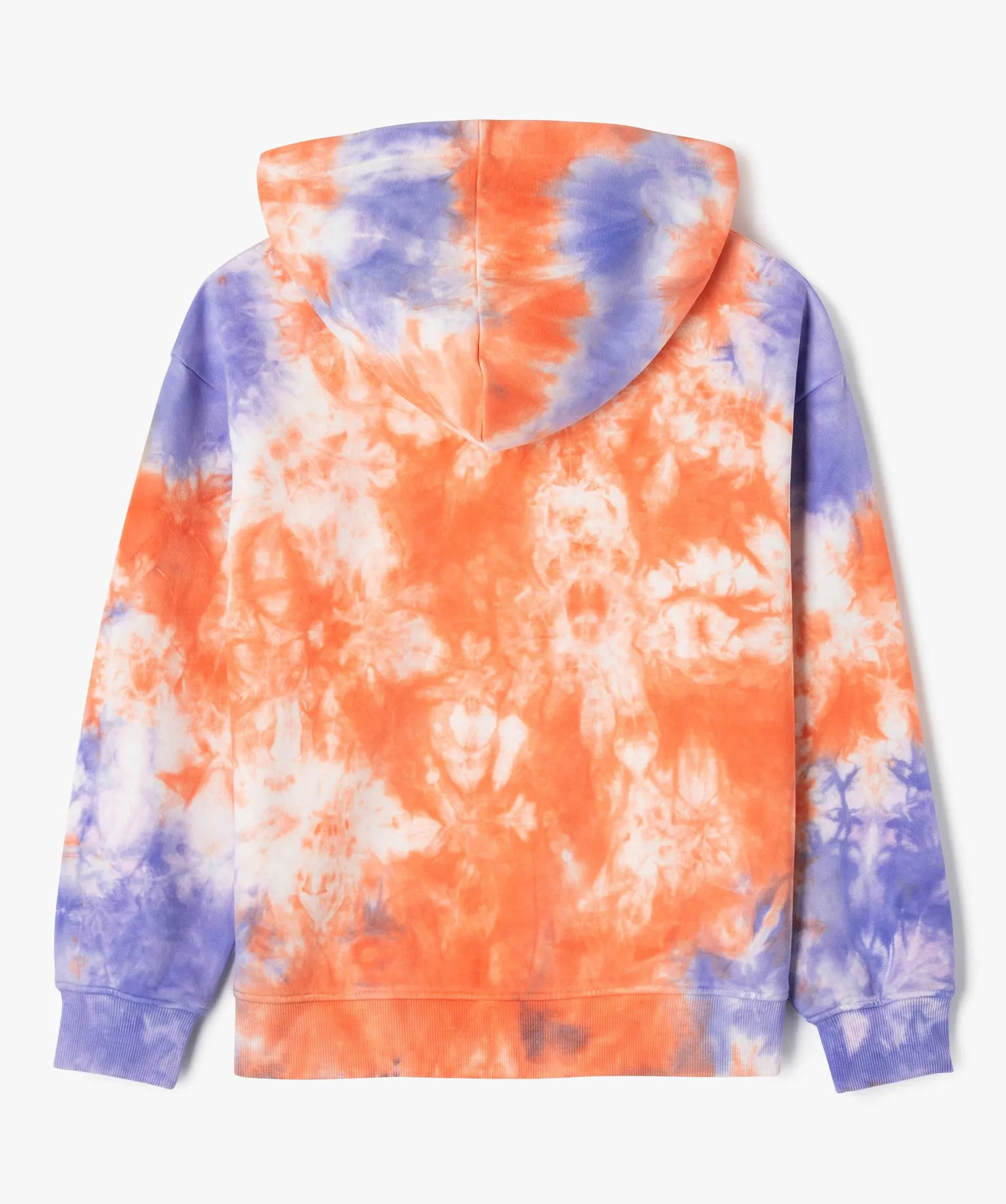 sweat a capuche en molleton doux fille orange sweats